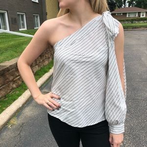 BP striped asymmetrical top New Never been worn